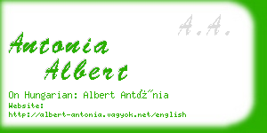antonia albert business card